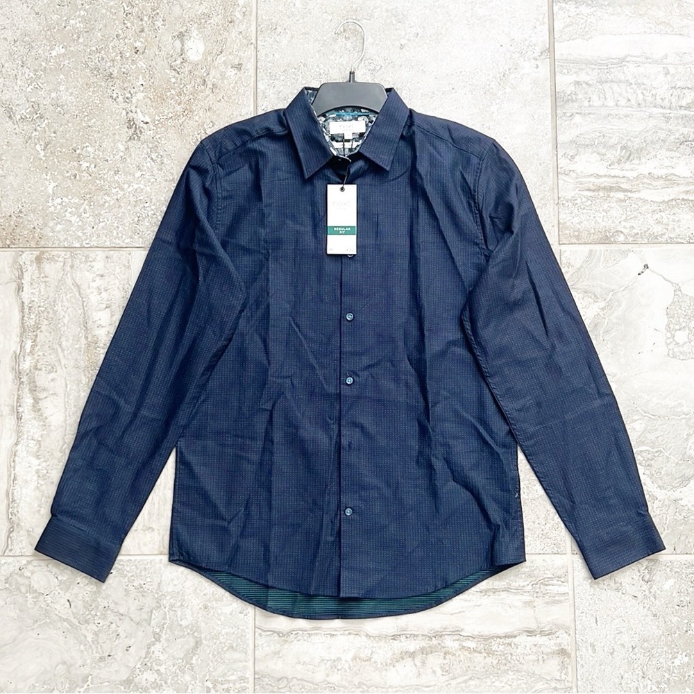 NWT next Regular Fit Men’s Dress Shirt, Navy Size M New w/Tag Retail £32